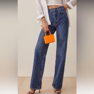 Reformation  
Wilder High Rise Wide Leg Jeans
Size 24